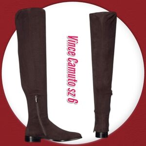 Vince Camuto Brown Over The Knee Boots Suede New Sz 6